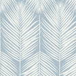 Athena Palm wallpaper in Hampton Blue with white palm fronds.