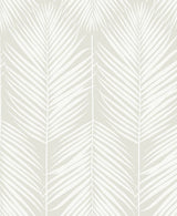 Sea Salt palm frond botanical wallpaper in a matte finish