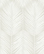 Sea Salt palm frond botanical wallpaper in a matte finish