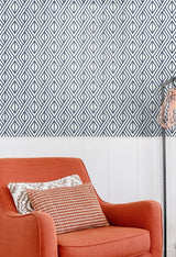 Diamond Weave Navy Blue by Etten Studios Online Geometric Wallpaper – Etten Studios ET11002 -Sample