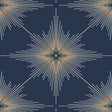 North Star navy blue metallic geometric wallpaper by Etten Studios (ET11402)