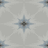 North Star Argos Grey geometric starburst metallic wallpaper pattern