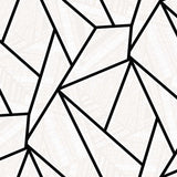 Metro Vector geometric wallpaper pattern in ebony and morning fog