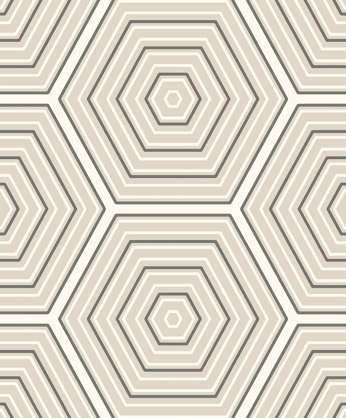 Hex Topography Lunar Rock & Argos Grey by Etten Studios Geometric Wallpaper – Etten Studios ET11905-Sample