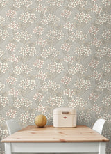 Floral Vine Daydream Grey & Rose Petal by Legacy Prints Vintage Floral Wallpaper – Etten Studios ET12016