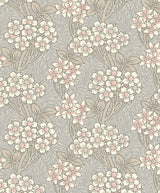 Floral Vine wallpaper in Daydream Grey & Rose Petal with an allover vintage floral vine pattern.