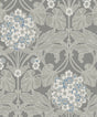 Floral Hydrangea wallpaper in Daydream Grey & Carolina Blue by Etten Studios (ET12105)