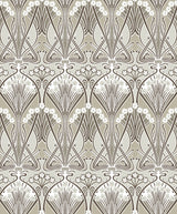 Dragonfly Damask wallpaper in Warm Pewter by Etten Studios