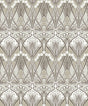 Dragonfly Damask wallpaper in Warm Pewter by Etten Studios