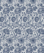 Tonal Floral Trail navy blue vintage floral trail wallpaper pattern