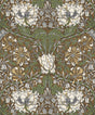 Ogee Flora Dijon & Sage vintage ogee floral wallpaper pattern by Etten Studios