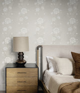 Blooming Stripe Metallic Pearl by Legacy Prints Vintage Floral Stripe Wallpaper – Etten Studios ET12708