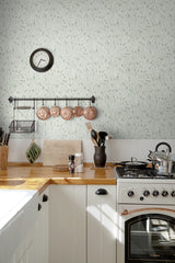 Leaf and Berry Spearmint by Legacy Prints Botanical Vintage Wallpaper – Etten Studios ET12804