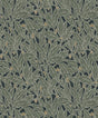 Leaf and Berry wallpaper in Rosemary green with vintage botanical leaves and berries pattern