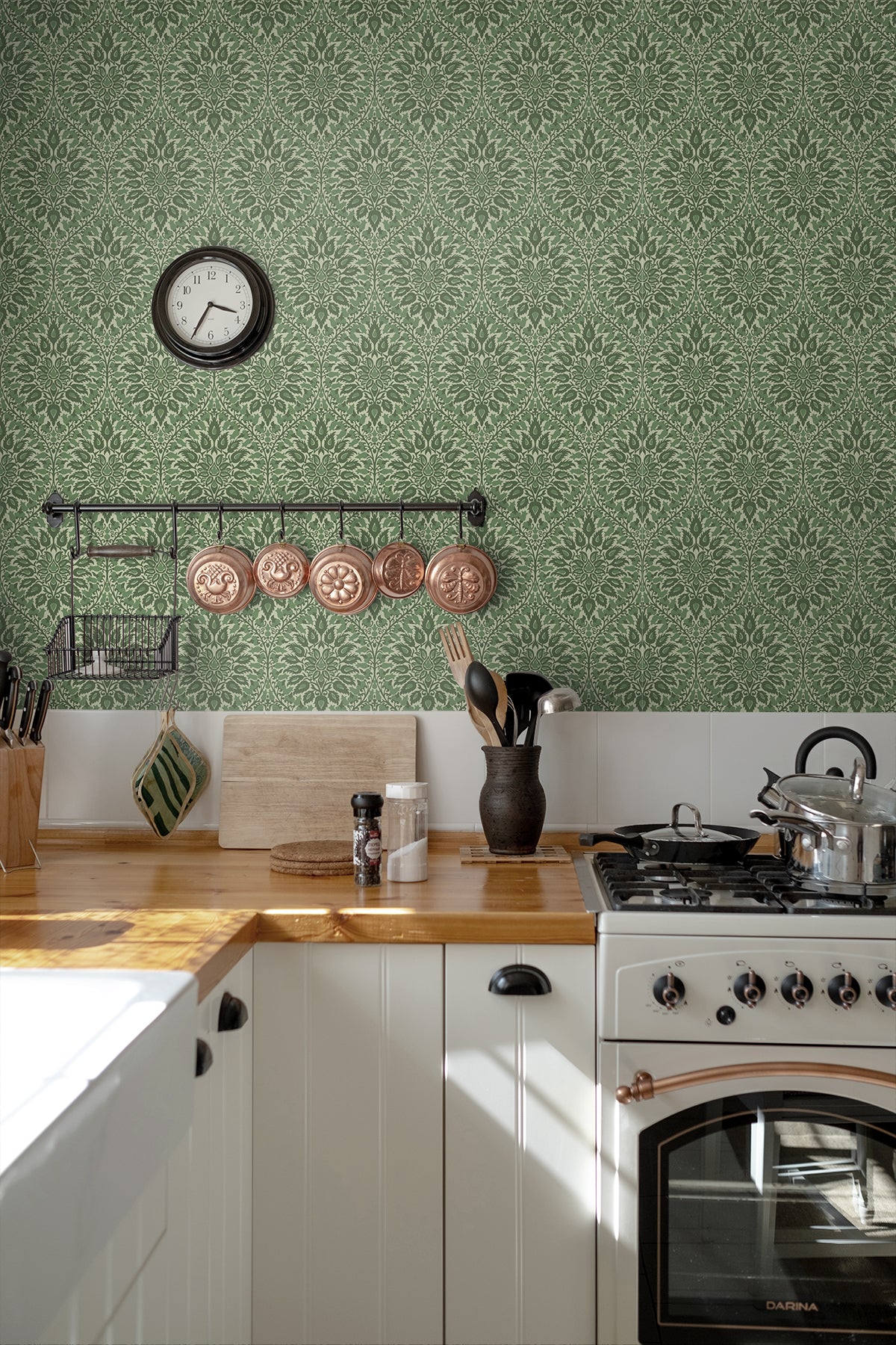 Luna Ogee Fern by Legacy Prints Vintage Ogee Wallpaper – Etten Studios ET12904