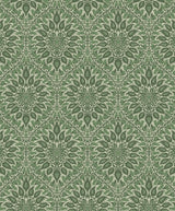 Green fern ogee vintage wallpaper pattern