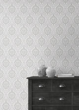 Luna Ogee Daydream Grey by Legacy Prints Ogee Wallpaper – Etten Studios ET12908