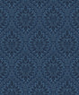 Denim blue vintage ogee wallpaper pattern (Luna Ogee) by Etten Studios, SKU ET12912.