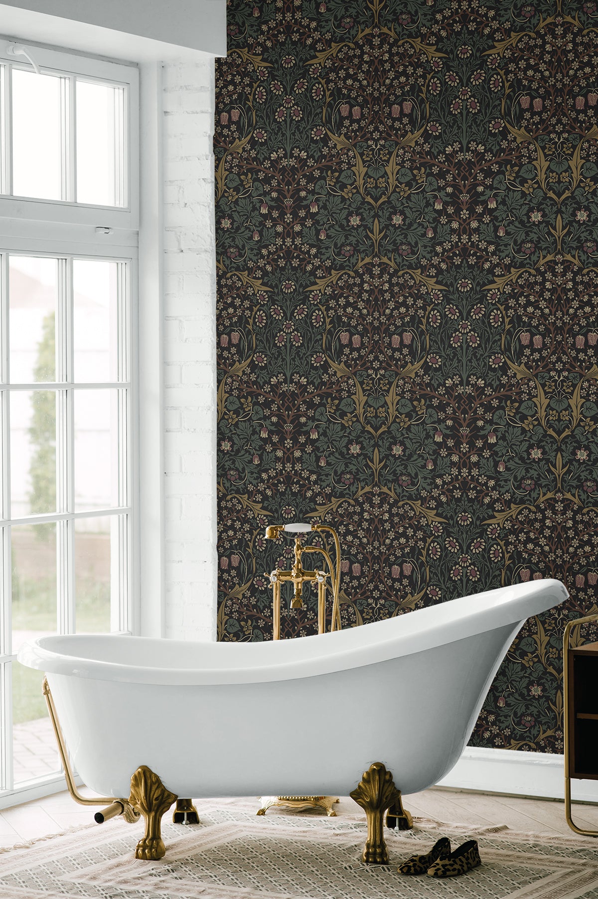 Victorian Floral Blacksmith & Cliffside by Etten Studios Online Vintage Floral Wallpaper – Etten Studios ET13216-Sample
