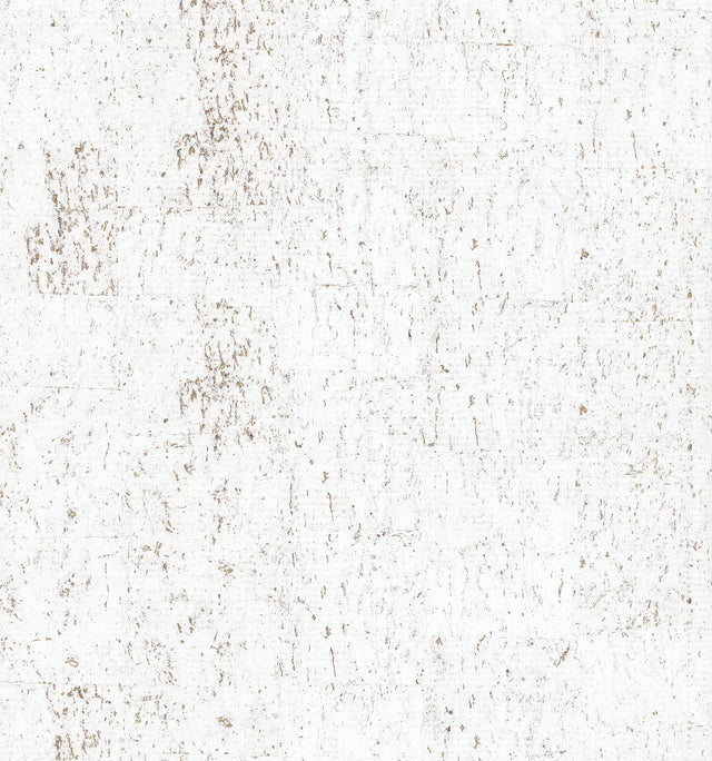 Cork Bright White & Gold Wallpaper with Metallic Cork Texture - York EV3902