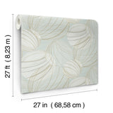 Floating Lanterns Smokey Blue Wallpaper with Geometric Lantern Orb Motif - York EV3905