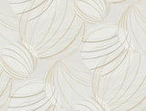 Floating Lanterns Blonde Wallpaper with Metallic Geometric Lantern Motif - York EV3906
