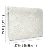 Floating Lanterns Blonde Wallpaper with Metallic Geometric Lantern Motif - York EV3906