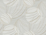 Floating Lanterns Light Grey Wallpaper with Metallic Geometric Lantern Motif - York EV3907