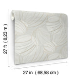 Floating Lanterns Light Grey Wallpaper with Metallic Geometric Lantern Motif - York EV3907
