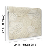 Floating Lanterns Taupe Wallpaper with Metallic Geometric Lantern Motif - York EV3908