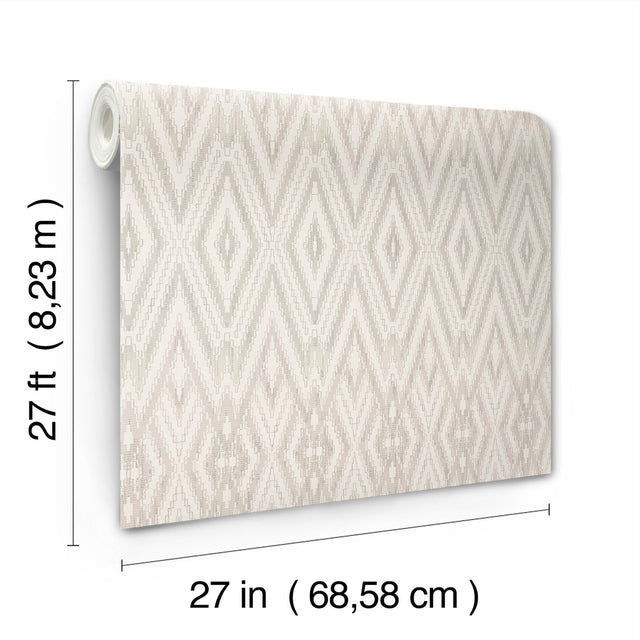Diamond Marquise Lavender Geometric Wallpaper - York EV3911