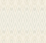 Diamond Marquise Light Neutral Wallpaper with Ikat Geometric Motif - York EV3913