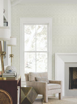 Diamond Marquise Blue & Neutral Ikat Geometric Wallpaper - York EV3914
