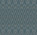 Diamond Marquise Tropicana Blue Geometric Ikat Wallpaper - York EV3915