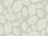 Contoured Leaves Green Wallpaper with Sculptured Finishes Pattern - York EV3921