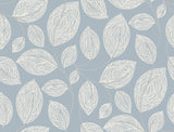 Contoured Leaves Indigo Blue Wallpaper with Sculptured Finishes Surface Print - York EV3925