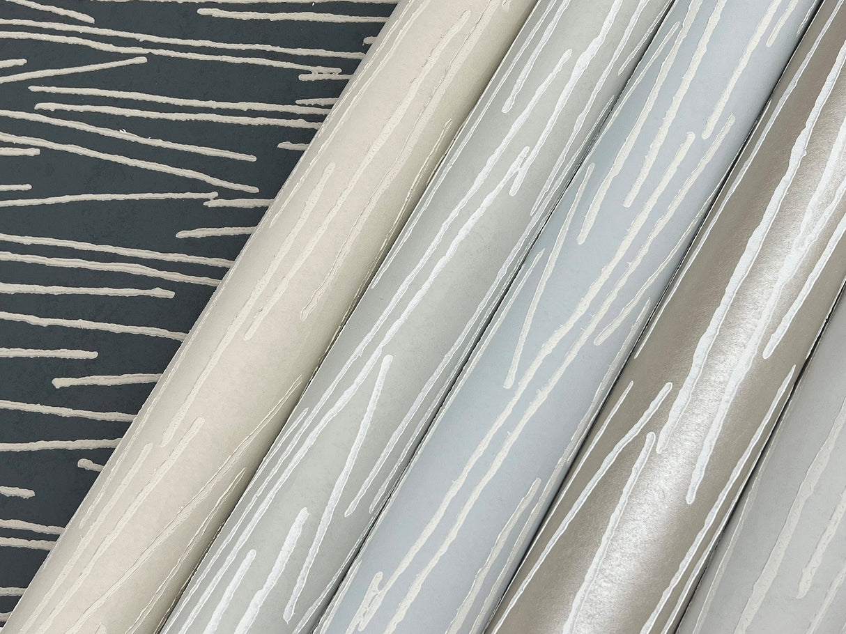 Line Horizon Pearl Wallpaper with Pearlescent Abstract Linear Pattern - York EV3930
