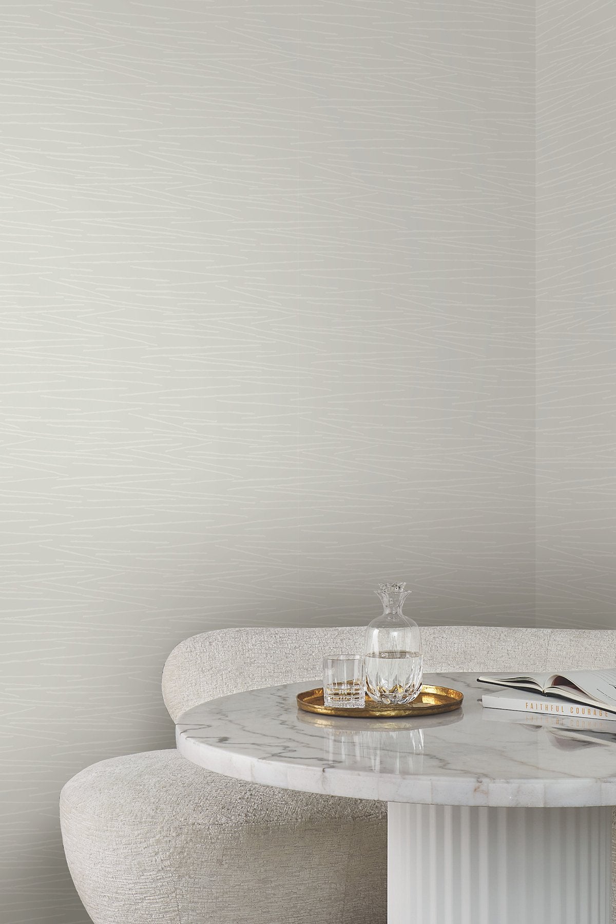 Line Horizon Grey Wallpaper with Sculptured Finishes Surface Print - York EV3931