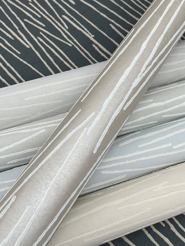 Line Horizon Soft Green Wallpaper with Sculptured Finishes Surface Print - York EV3934
