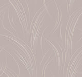 Graceful Wisp Lavender Wallpaper with Metallic Grasses Motif - York EV3935