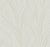 Graceful Wisp Blonde Wallpaper with Geometric Grass Motif - York EV3937