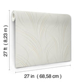 Graceful Wisp Blonde Wallpaper with Geometric Grass Motif - York EV3937