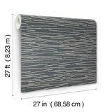 Line Horizon Charcoal Wallpaper with Sculptured Finishes Surface Print - York EV3940