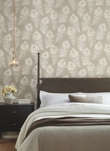 Regal Peacock Mink Wallpaper with Metallic Peacock Feather Motif - York EV3941