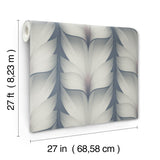 Lotus Light Stripe Steel Wallpaper with Organic Petal Stripe Motif - York EV3951