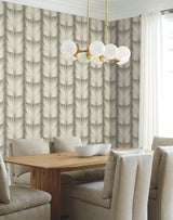 Lotus Light Stripe Taupe & Blush Wallpaper with Organic Petal Stripe Motif - York EV3952