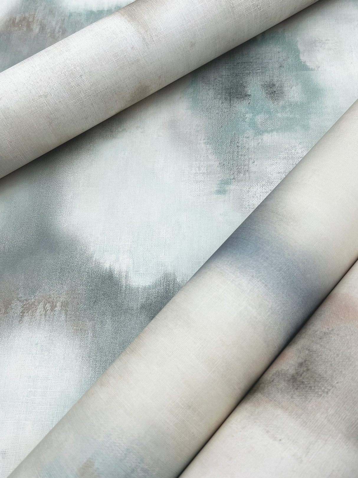 Blended Floral Aqua Wallpaper with Watercolor Floral Pattern - York EV3961