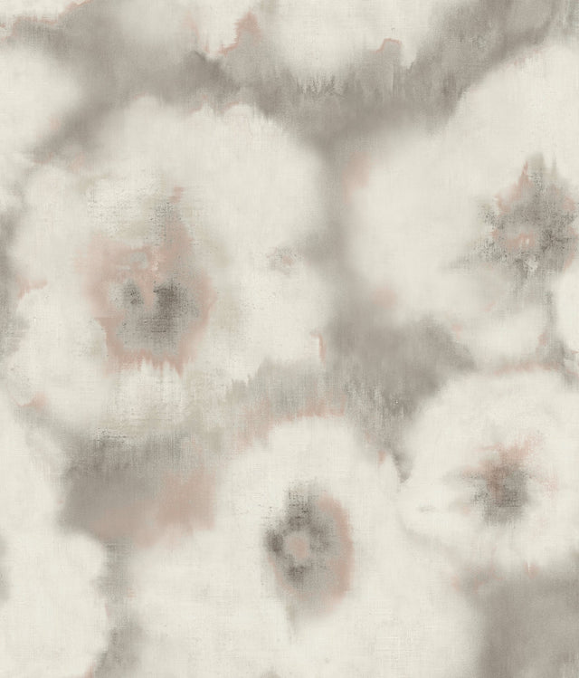Blended Floral Clay Wallpaper with Watercolor Floral Pattern - York EV3963