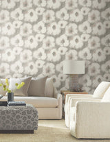 Blended Floral Clay Wallpaper with Watercolor Floral Pattern - York EV3963