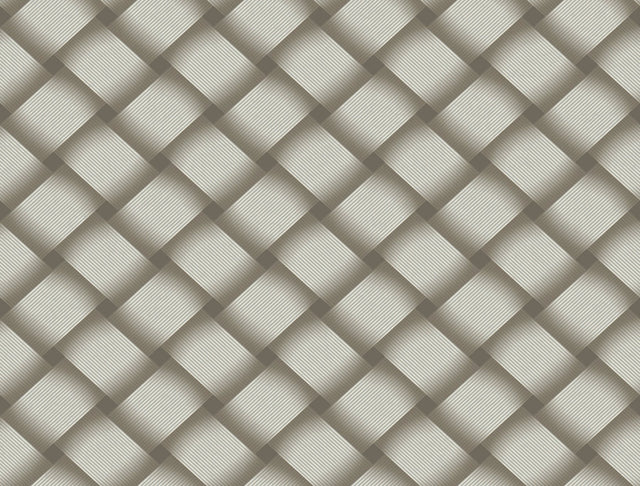 Bayside Basket Weave Mocha Wallpaper with Woven Basket Weave Pattern - York EV3966